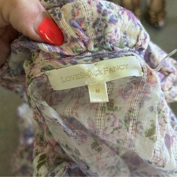 LoveShackFancy Shanely Mini Dress in Positano Blue Sz M - Picture 9 of 10